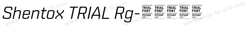 Shentox TRIAL Rg字体转换